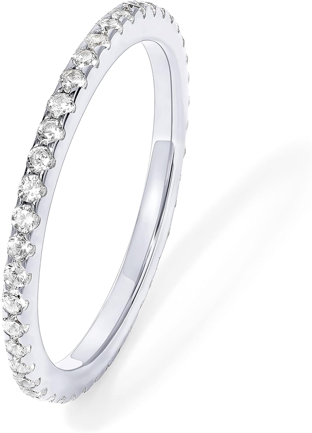 Gold Plated CZ Eternity Stackable Ring