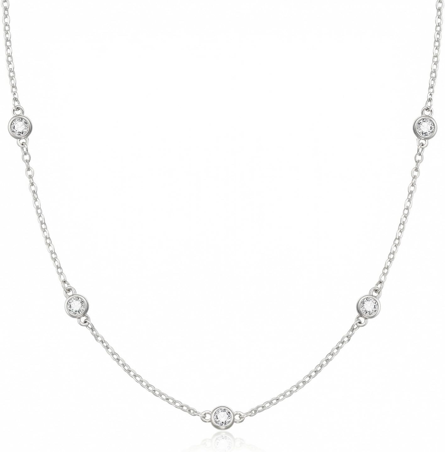 Dainty CZ Layered Choker Necklace