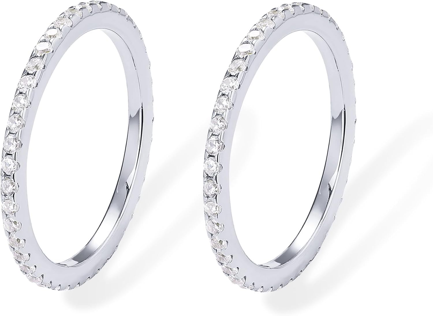Gold Plated CZ Eternity Stackable Ring