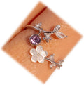 Adjustable Birthstone Flower Ring
