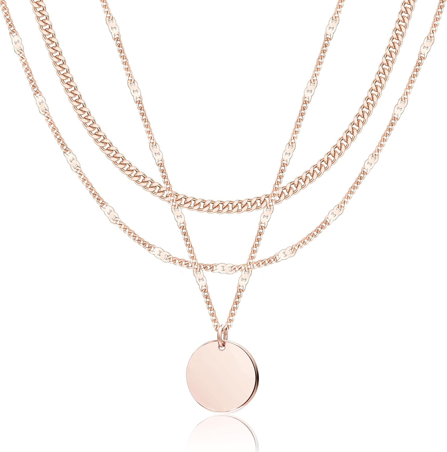 14K Gold Layered Birthstone Necklace Set