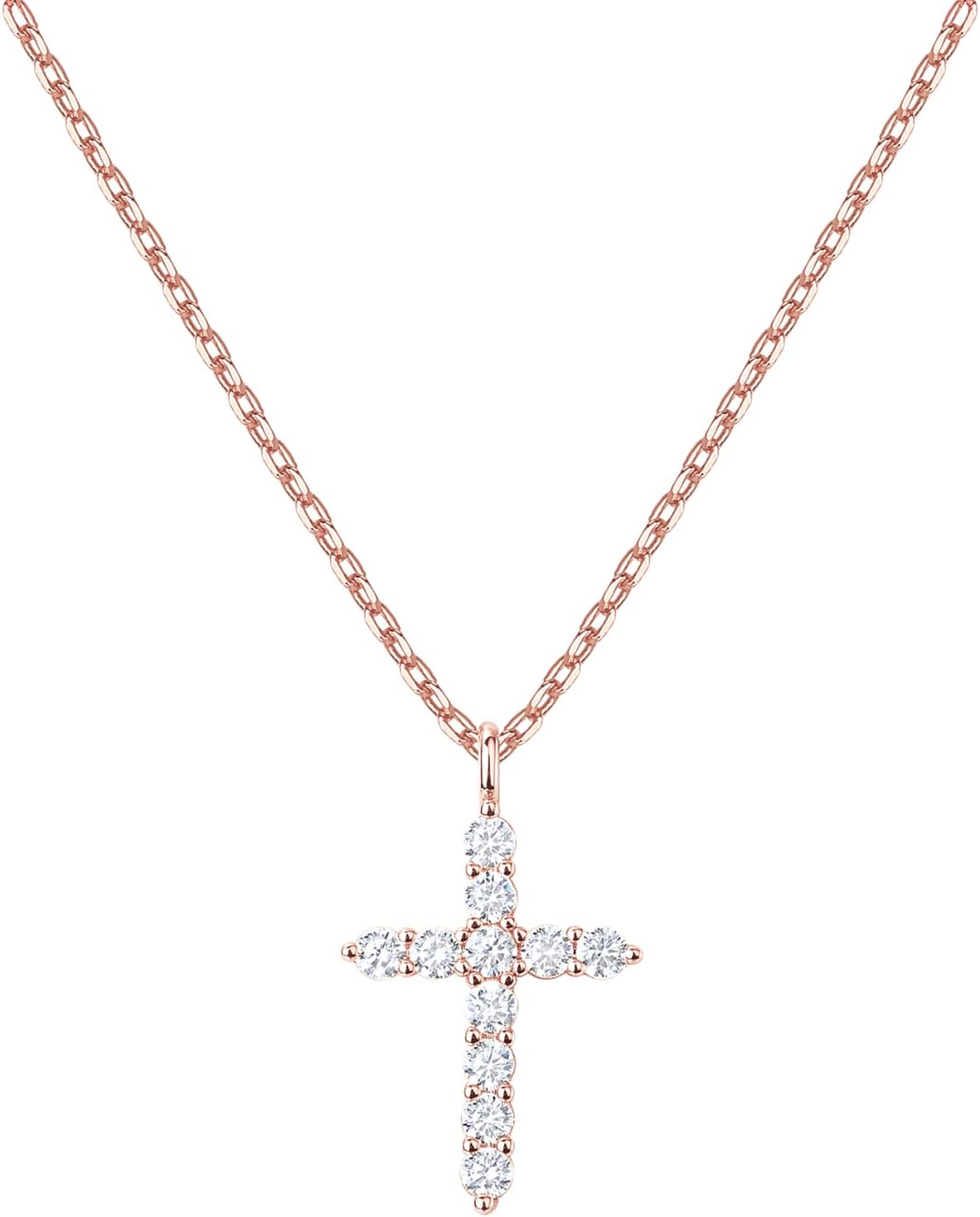 14K Gold Cross Pendant Necklace