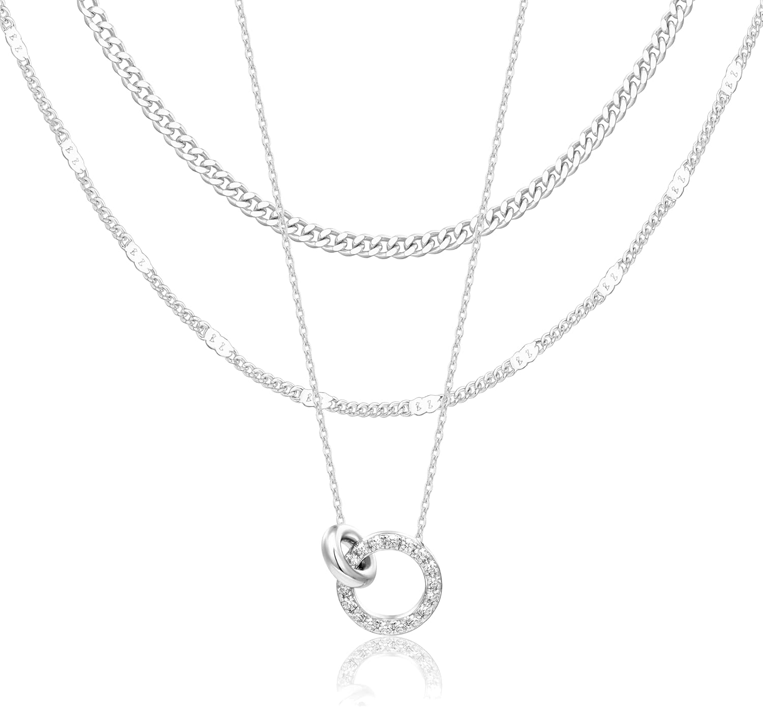 14K Gold Layered Birthstone Necklace Set