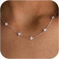 Dainty CZ Layered Choker Necklace